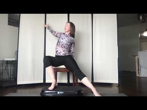 12 minute seated vibration plate practice with Lymphedema Therapist Kathleen Lisson