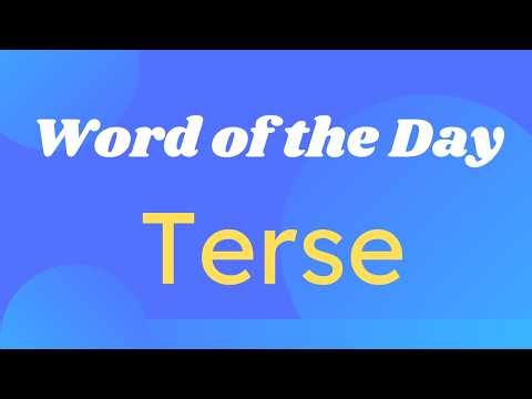 Terse | Meaning + Usage