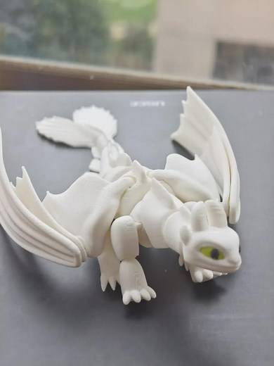 Articulated flexi Light Fury Dragon Print in Place --- 3D Printer Files Model STL 3MF - Etsy