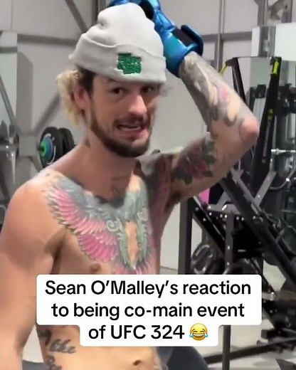 O’Malley’s reaction to be in the #UFC324 co-main event (via suga_show/TT)