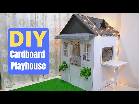 DIY I How To Make a Cardboard Playhouse