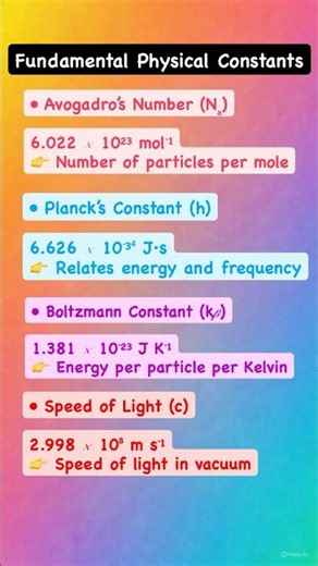 ✅ Important Chemistry Constants | Save This❗️#chemistry #shorts