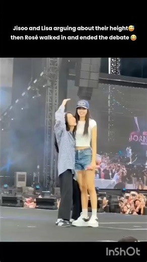 Rosé ended the height debate in seconds😅#rose #jisooo #lisa #funny #fun #blackpink #ytshorts #fyp