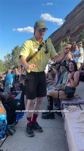 When you thought he came over to confiscate the kendama and then does this 🤯 Take me back to RedRocks 🫨🫨🫨 #Flowtoys #kendama #rave #plur #edm