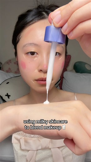 the best hack for glowy skin & blending makeup🥛✨