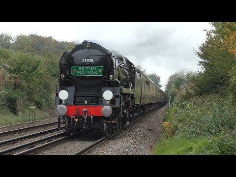 35028 'Clan Line' climbs the Kentish Hills with the "Belmond British Pullman" - 10/10/2025