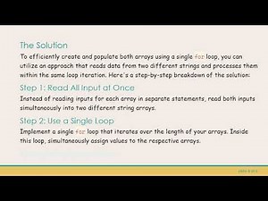 How to Create Multiple Arrays Using One for Loop in Java