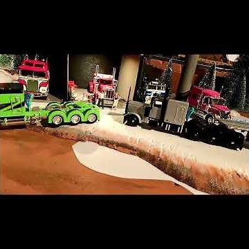 DCP First Gear Peterbilt RIG, UNBOXED in GREY & BLACK! It's a BLACKED-OUT EDITION! New SHOP as well.