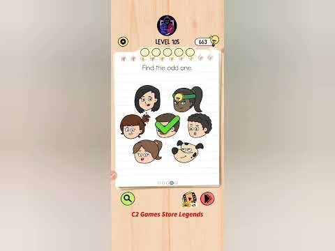 Brain Test 5 Level 105 Solution | All Parts Gameplay Walkthrough 