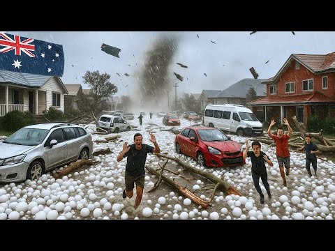 Australia Destroyed Today! Giant Hailstorm Smashes Brisbane, Homes and Cars Shattered
