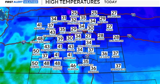 Frigid weekend temperatures for Colorado