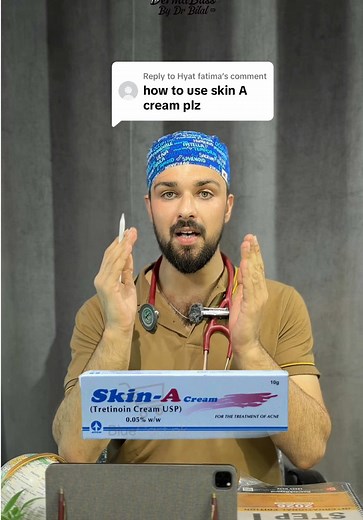 Replying to @Hyat fatima #tretinoin #skincare #skincareroutine #drbilalll #dermablissbydrbilal