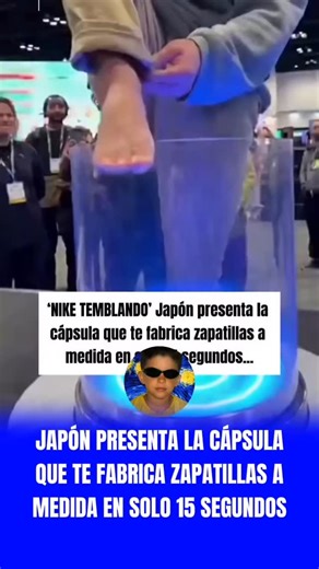 Yoslin News on Instagram: "Japón presenta la cápsula que te fabrica zapatillas a medida en solo 15 segundos . Síguenos para más : @yoslin_news . #noticias #viral #japon #capsula #fabrica #zapatillas #segundos #yoslinnews"