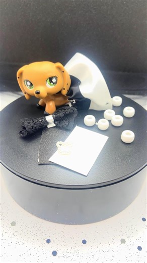 Handmade Lps Outfit | Great Birthday Gift | 2 Bows, 1 White Lps Dress, and Black Glitter Cardstock With Some Decor Charms | PET NOT INCLUDED - Etsy