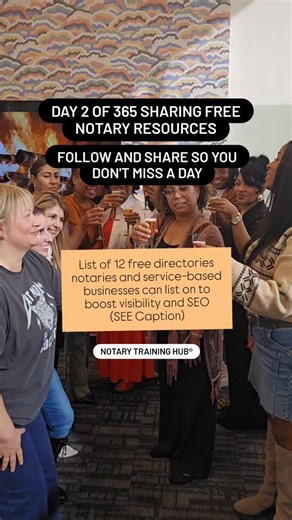 I'm posting in this series every day. ✔️ Save it so you can actually use it. A plan without action is just a wish. 12 free directories notaries and service-based businesses can list on to boost visibility and SEO: • Google Business Profile • Bing Places for Business • Yelp • Facebook Business Page • LinkedIn Company Page • Alignable • Nextdoor Business Page • Apple Maps • MapQuest • Yellow Pages • Chamber of Commerce local directory (many have free tiers) • Notary Lotus #notarybusiness #notarypu