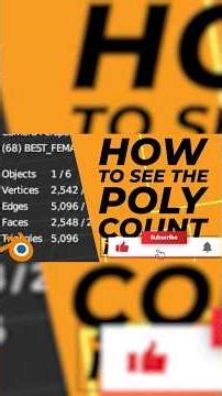 Find the poly count in Blender with this quick tutorial! #learnblender #blendertips #learn3d