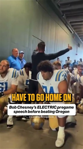 Bob Chesney had UCLA ready to run through a wall before upsetting No. 13 Oregon 🔥 #ucla