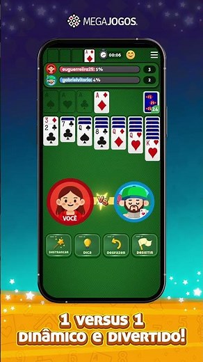 Paciência Duelo MegaJogos - A verdadeira batalha do jogo de cartas