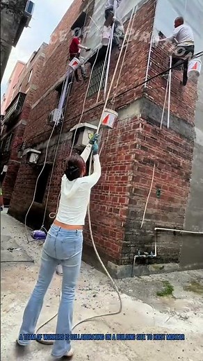 Building Construction: Human-Powered Mortar Hoisting