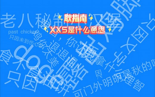 XXS是什么梗？[耿指南]