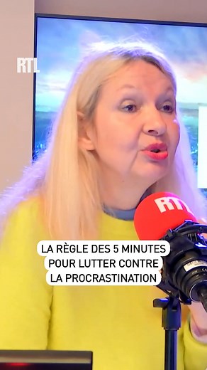 909K views · 4.5K reactions | La règle des 5 minutes pour lutter contre la procrastination Chronique #santé d’Aline Perraudin dans #RTL | RTL | Facebook