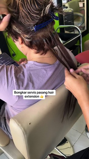 Mksih sdh bongkar servis pasang hair extension di viva salon😊🙏 #servis #hairextensions