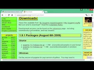 003 Python programmieren - die richtige Version von pygame herunterladen