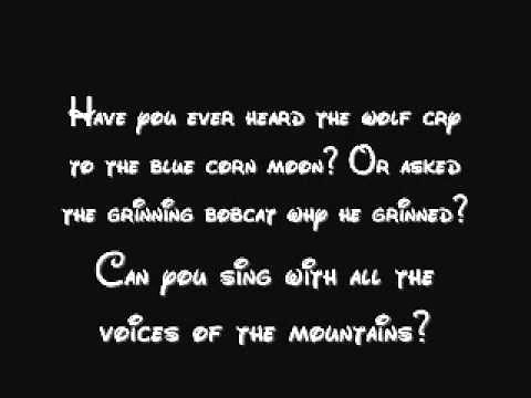 Colours Of The Wind - Pocahontas Lyrics