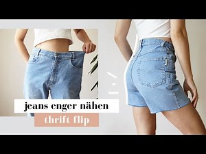 MAKE JEANS TIGHTER | Seams & hem preserved | from second hand to the perfect dream shorts