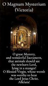 O Magnum Mysterium de Victoria #catholic #advent #christmas #eucharist