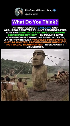 How Moai Statues Actually Moved — Ancient Ingenuity Proven #history #facts