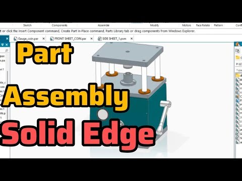 Part assembly in Solid Edge || Solid Edge Assembly Tutorial #design
