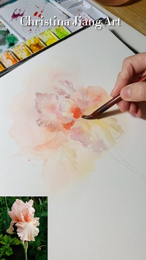 617 reactions · 102 shares | How to painting a Iris in watercolour,step by step #watercolour #Iris #christinajiang #watercolor #watercolorart #gifts #watercolourpainting #watercolorpainting #flowers #story #sennelier | Christina Jiang | Facebook