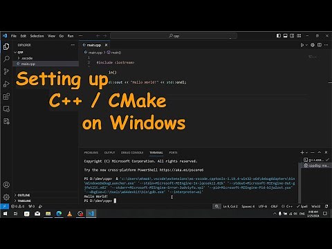 How to set up C++ / CMake on Windows | VSCode