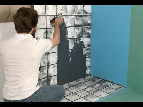 Enduit carrelage RECOUVRE CARRELAGE Effet béton ciré, carrelage, plan de travail, crédence, douche