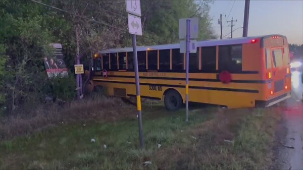 Officials: ECISD bus hit by car running red light; no students were onboard