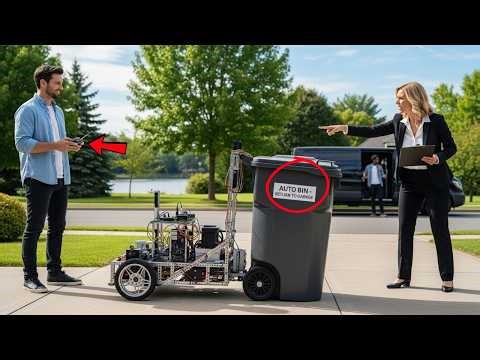 HOA Gave Me a Fine, So I Built a Self Driving Trash Bin to Take It Back to the Garage!