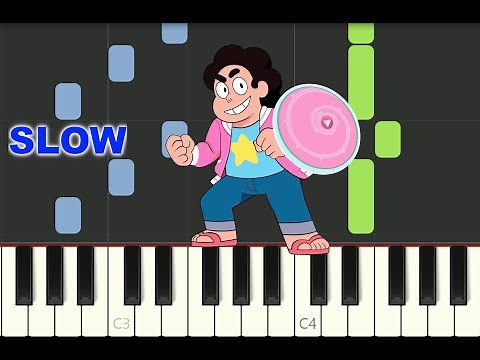 SLOW piano tutorial "LOVE LIKE YOU" from STEVEN UNIVERSE end theme, 2013, with free sheet music