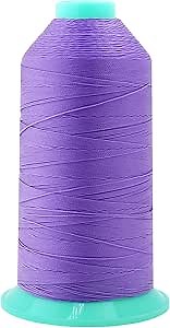 Mandala Crafts Size 138 420D T135 Bonded Nylon Thread - Lilac 1250 YDs Tex 135 Heavy Duty Sewing Threads for Leather, Jeans, Weaving, Outdoor Marine Upholstery
