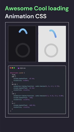 Awesome Cool Loading Animation Using CSS #css #top