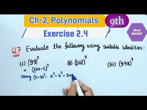 Ex 2.4 Q7 class 9 Maths | Polynomials Class 9th Ex 2.4 Q7 Evaluate Maths New NCERT | Ex 2.5 Q7 class