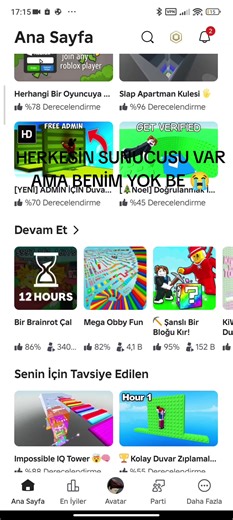 Herkesin Var, Benim Yok: Roblox ve Duygular