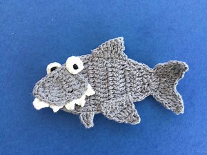 Shark Crochet Applique Pattern
