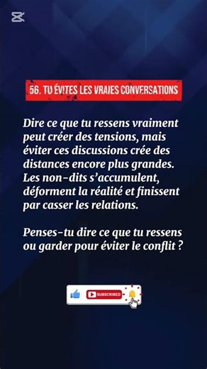 Tu Évites Les Vraies Conversation #citation #motivation #réussite #discipline #mindset #success #sho