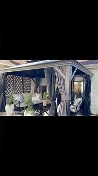 Small Patio Refresh #homedecor #patio #gazebo #home