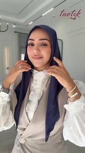 10K views · 143 reactions | #foulard_triangle #Bleu_marine Tout est...