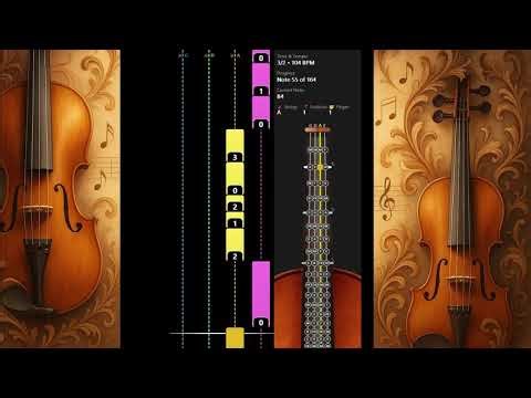 🎻 Minuet III (g-Moll, BWV 822) | Bach | Violin Scrolling Tab 🎶