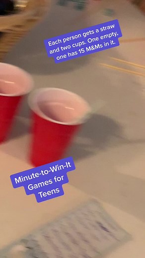 Minute to Win It M&M Straw Challenge