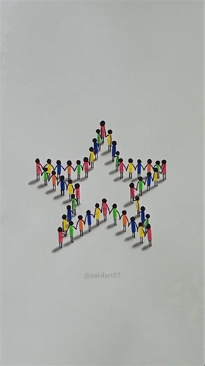How to Draw 3d Start with People ✨🤩 #art #drawing #artist #shortvideo