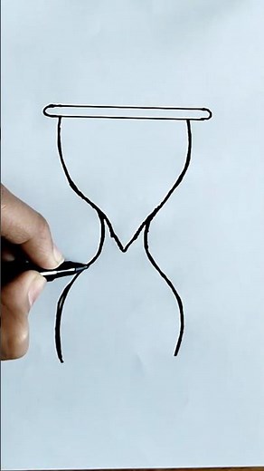 How to draw sand timer⏲️ #shorts #art #song #easy drawing